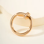 [LUXE JEWELRY] JUSTE RING 2.6MM HALF DIAMOND