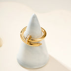 [LUXE JEWELRY] JUSTE RING 2.6MM HALF DIAMOND