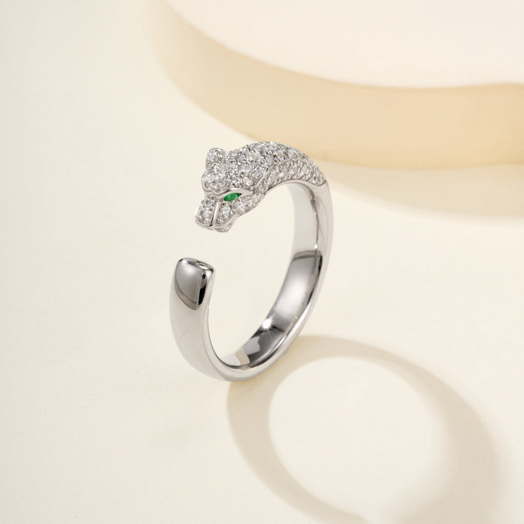 [LUXE JEWELRY] PANTHERE HALF DIAMOND SMALL RING