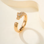 [LUXE JEWELRY] PANTHERE HALF DIAMOND SMALL RING