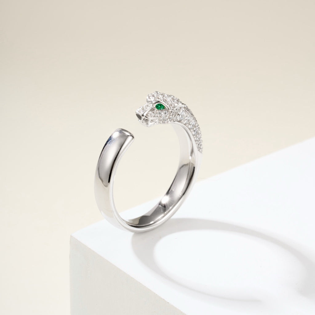 [LUXE JEWELRY] PANTHERE HALF DIAMOND SMALL RING
