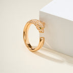 [LUXE JEWELRY] PANTHERE HALF DIAMOND SMALL RING