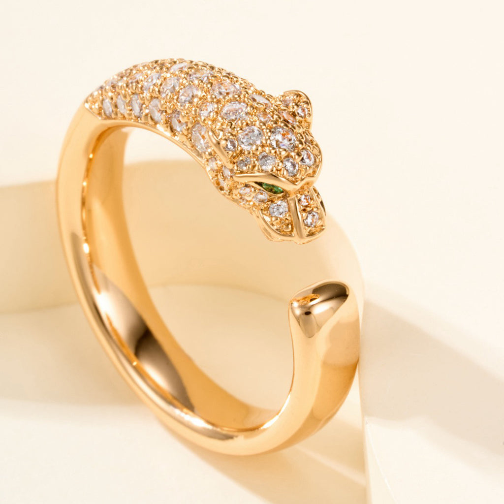 [LUXE JEWELRY] PANTHERE HALF DIAMOND SMALL RING
