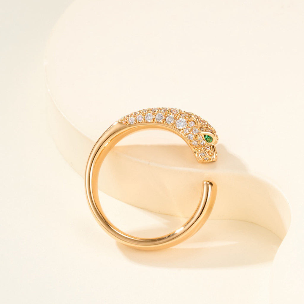 [LUXE JEWELRY] PANTHERE HALF DIAMOND SMALL RING