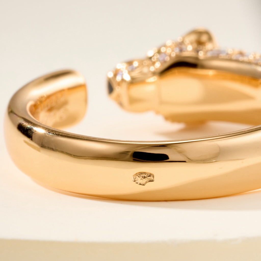 [LUXE JEWELRY] PANTHERE HALF DIAMOND SMALL RING