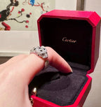 [LUXE JEWELRY] PANTHERE SPOTTED FULL DIAMOND MEDIUM RING