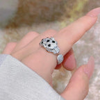 [LUXE JEWELRY] PANTHERE SPOTTED FULL DIAMOND MEDIUM RING