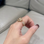 [LUXE JEWELRY] PANTHERE SPOTTED FULL DIAMOND MEDIUM RING