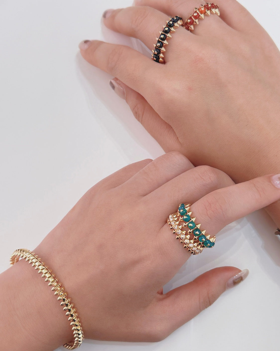 [LUXE JEWELRY] CLASH 7.9MM AGATE CHALCEDONY RING