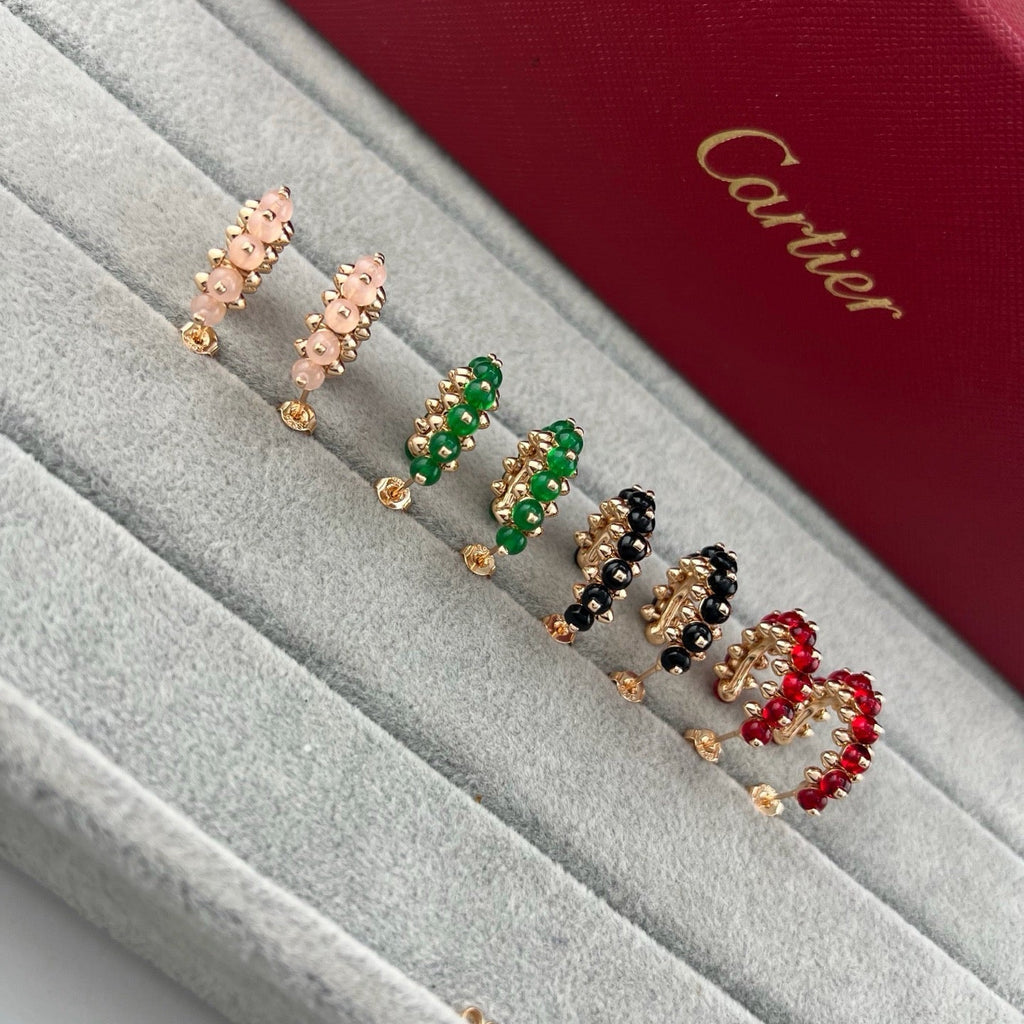 [LUXE JEWELRY] CLASH 7.9MM AGATE CHALCEDONY EARRINGS