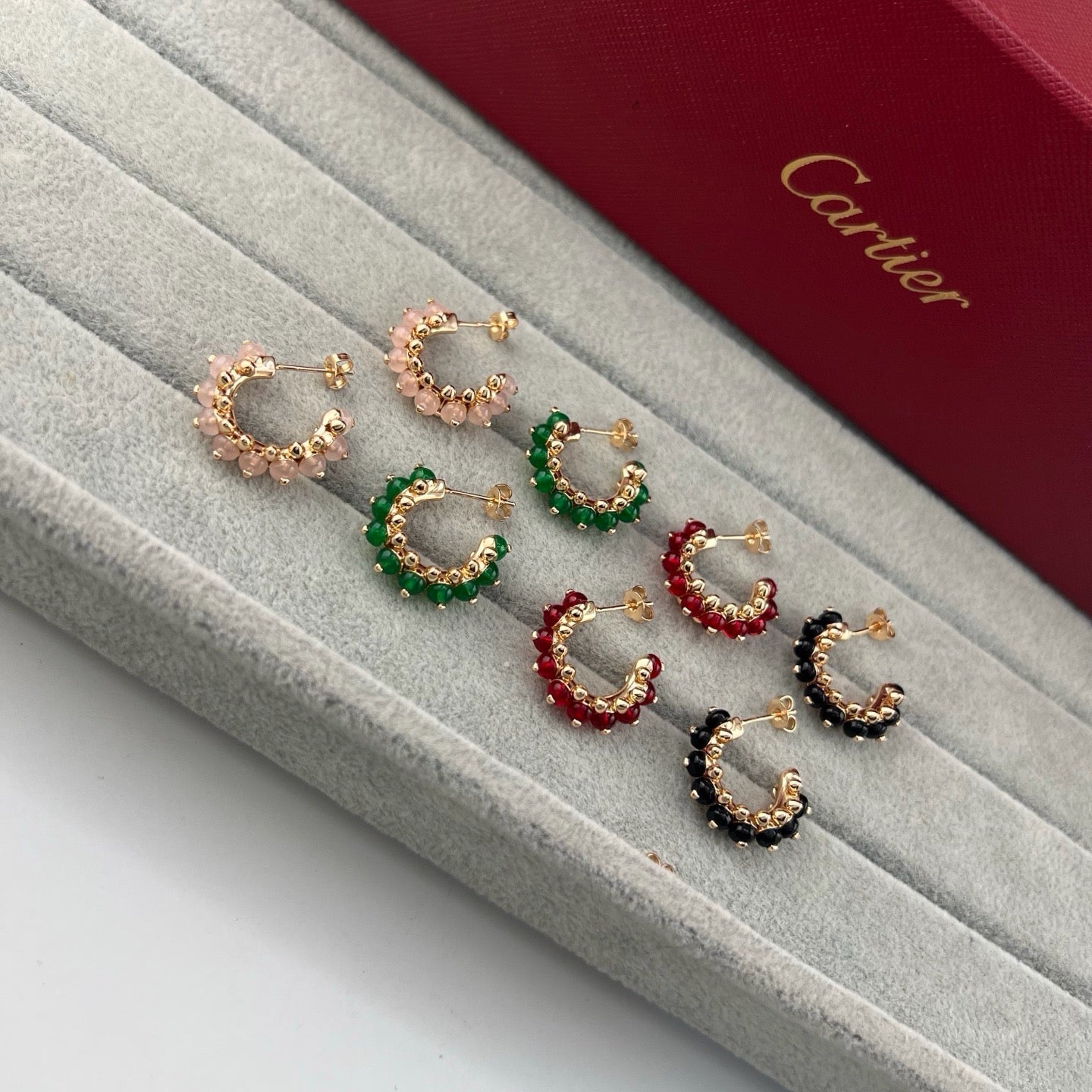 [LUXE JEWELRY] CLASH 7.9MM AGATE CHALCEDONY EARRINGS