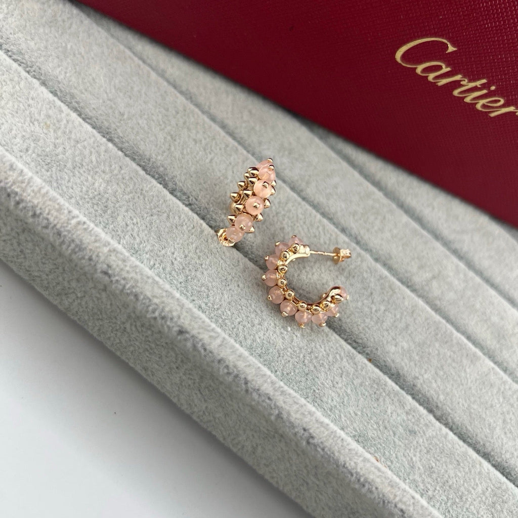 [LUXE JEWELRY] CLASH 7.9MM AGATE CHALCEDONY EARRINGS
