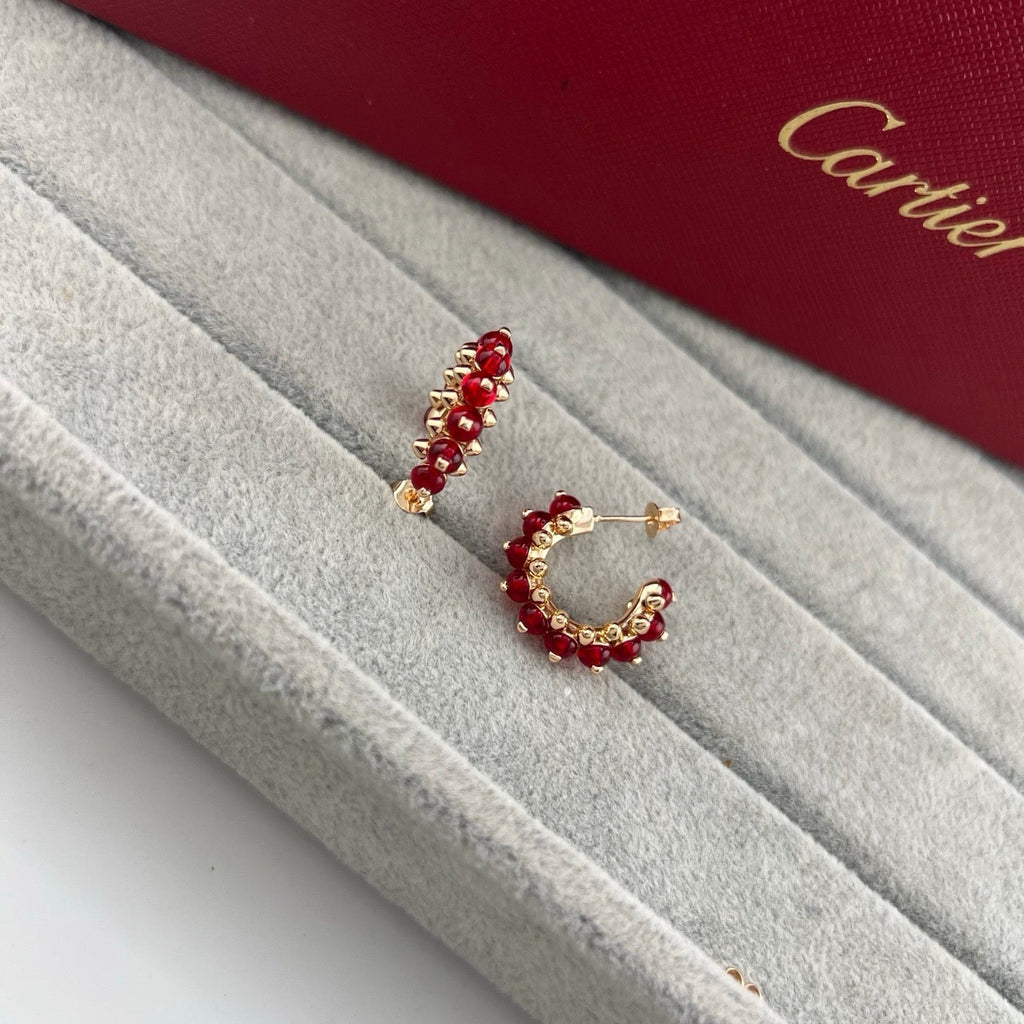 [LUXE JEWELRY] CLASH 7.9MM AGATE CHALCEDONY EARRINGS