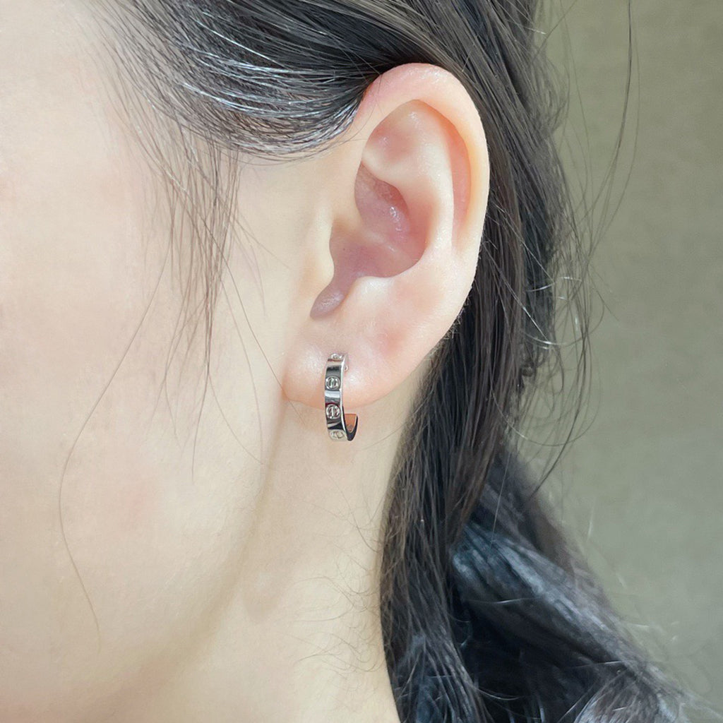 [LUXE JEWELRY] LOVE EARRINGS 2.65 MM NO DIAMOND SMALL