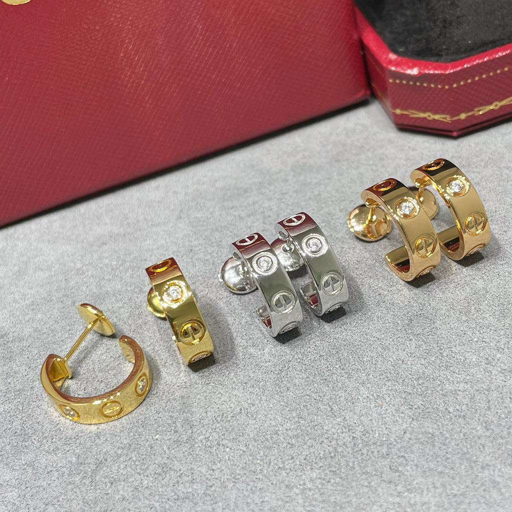 [LUXE JEWELRY] LOVE EARRINGS 5.7MM 2 DIAMONDS