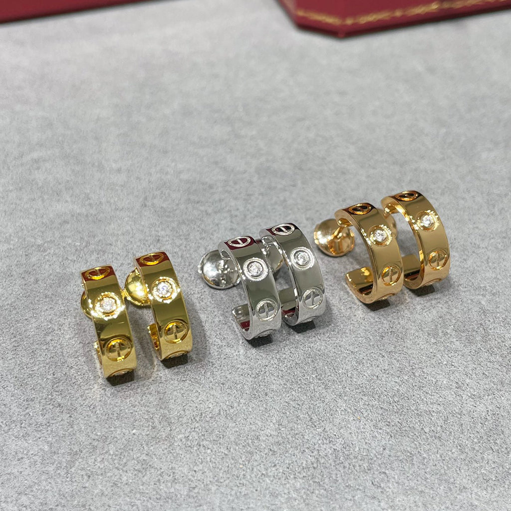 [LUXE JEWELRY] LOVE EARRINGS 5.7MM 2 DIAMONDS