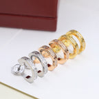 [LUXE JEWELRY] LOVE 5.5MM DIAMOND PAVED EARRINGS
