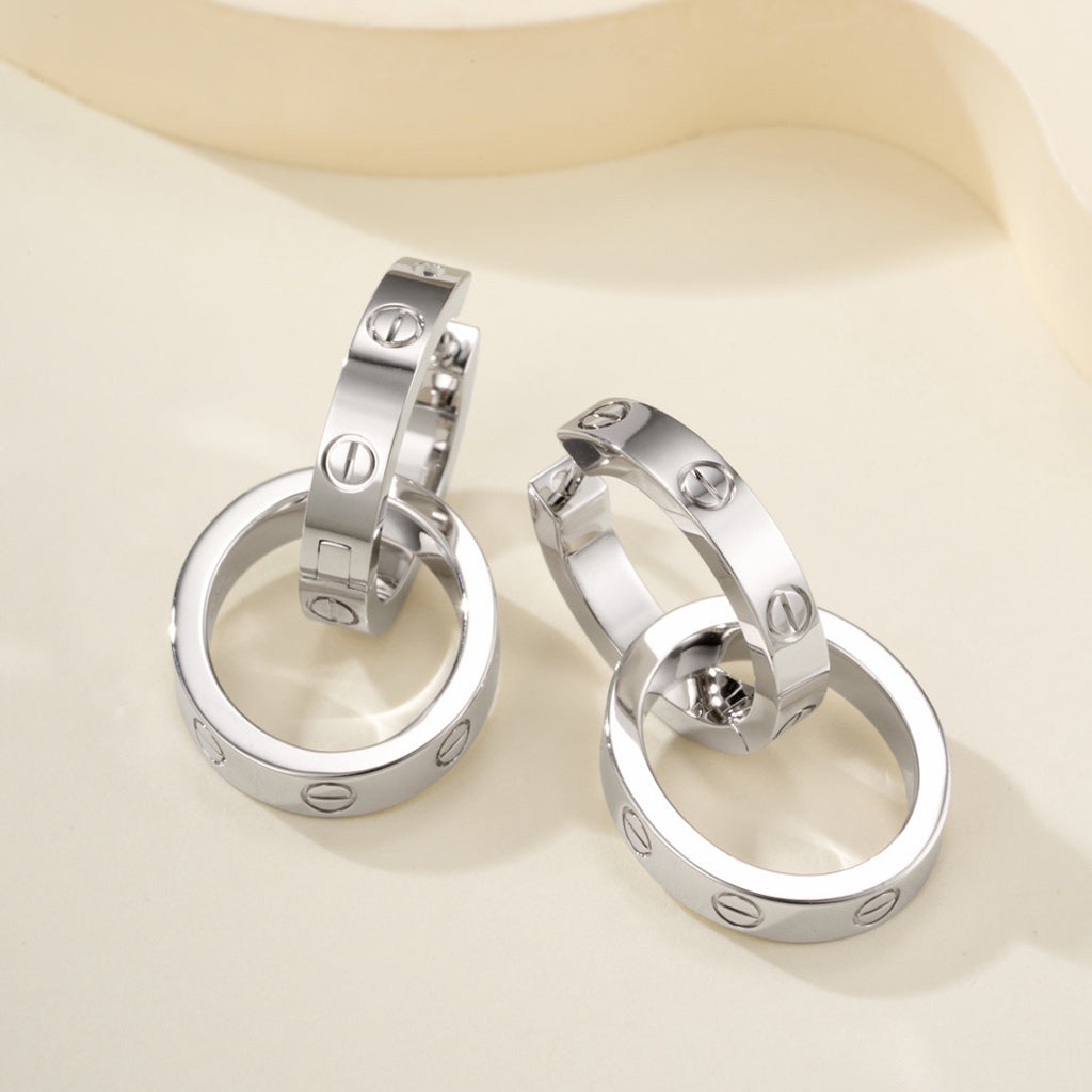 [LUXE JEWELRY] LOVE 3.3MM DANGLE EARRINGS