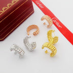 [LUXE JEWELRY] CLASH 9.2MM DOUBLE ROW EARRINGS