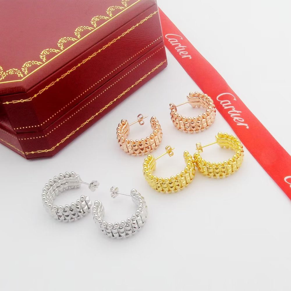 [LUXE JEWELRY] CLASH 9.2MM DOUBLE ROW EARRINGS