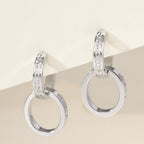 [LUXE JEWELRY] LOVE 3.3MM DANGLE HALF DIAMOND EARRINGS