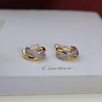 [LUXE JEWELRY] TRINITY HALF DIAMOND  CLASSIC EARRINGS