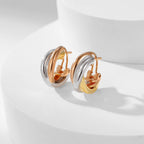[LUXE JEWELRY] TRINITY ON DIAMOND CLASSIC EARRINGS