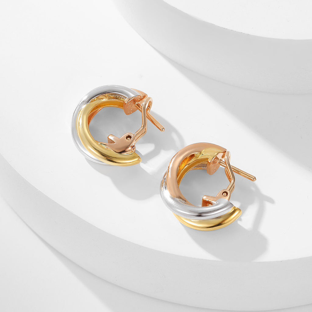 [LUXE JEWELRY] TRINITY ON DIAMOND CLASSIC EARRINGS