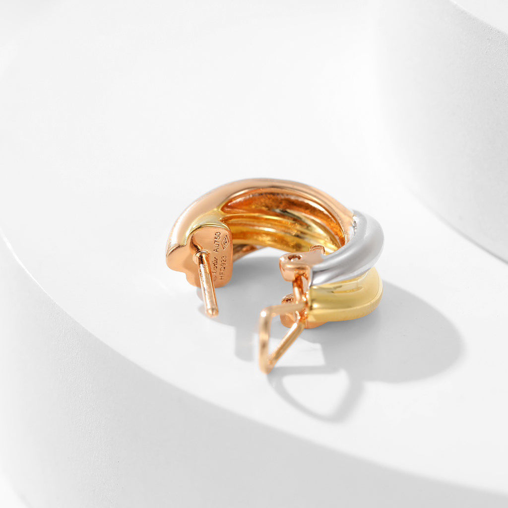 [LUXE JEWELRY] TRINITY ON DIAMOND CLASSIC EARRINGS