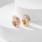[LUXE JEWELRY] TRINITY ON DIAMOND CLASSIC EARRINGS