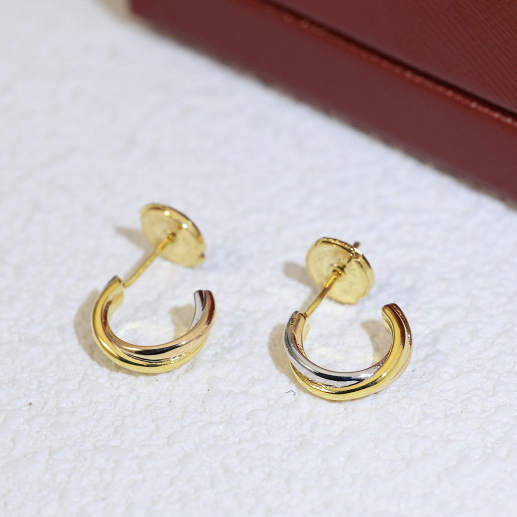 [LUXE JEWELRY] TRINITY ON DIAMOND MINI EARRINGS