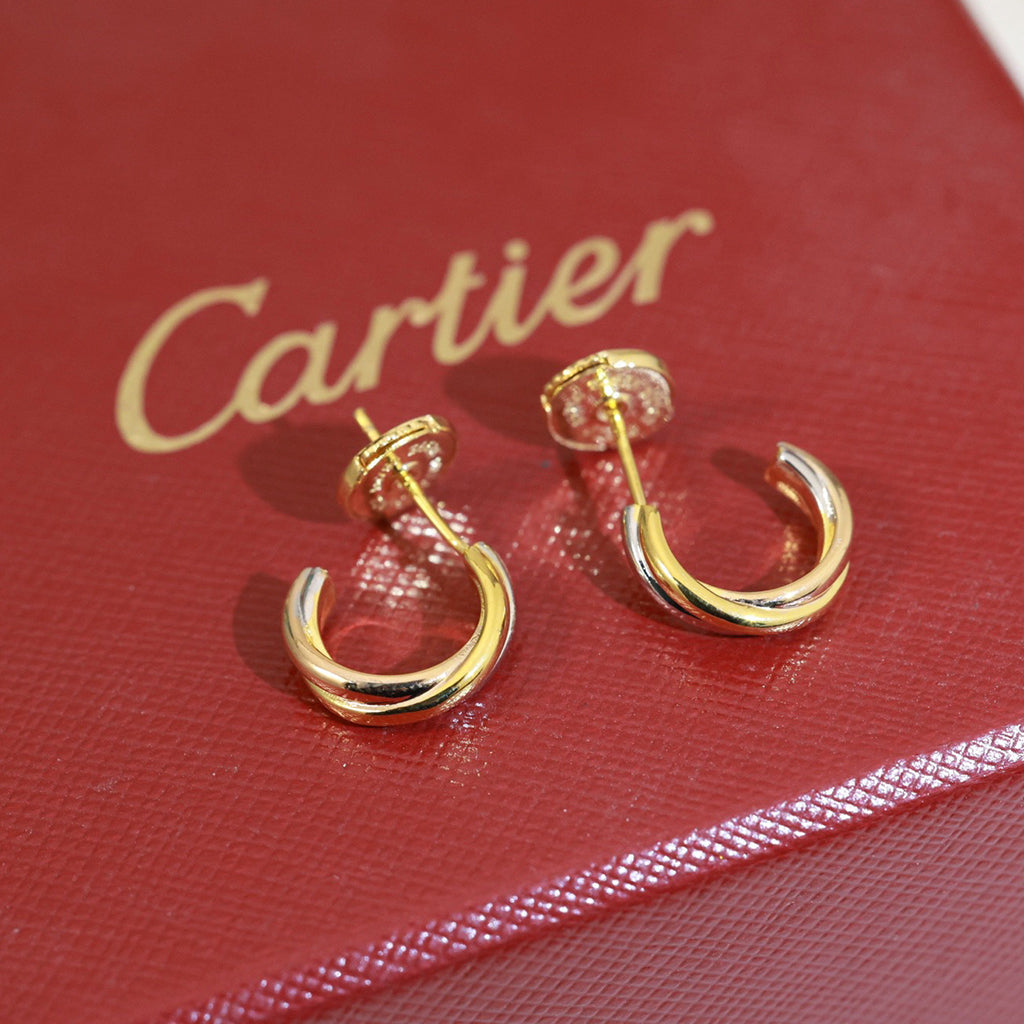 [LUXE JEWELRY] TRINITY ON DIAMOND MINI EARRINGS
