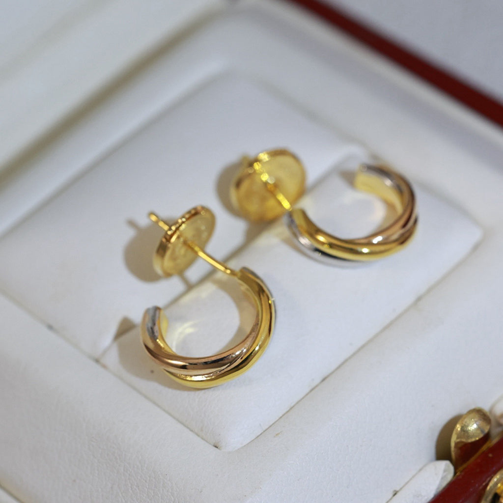 [LUXE JEWELRY] TRINITY ON DIAMOND MINI EARRINGS