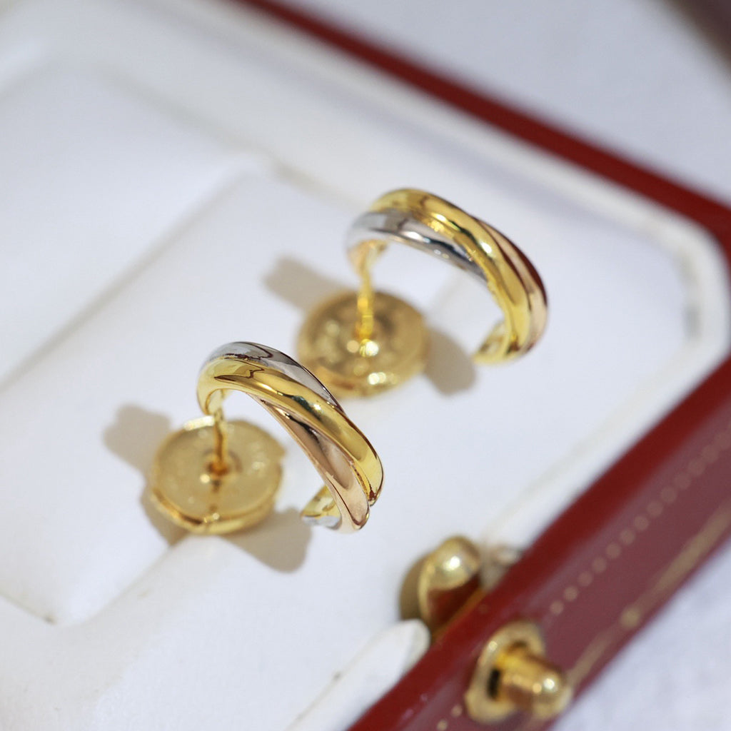 [LUXE JEWELRY] TRINITY ON DIAMOND MINI EARRINGS