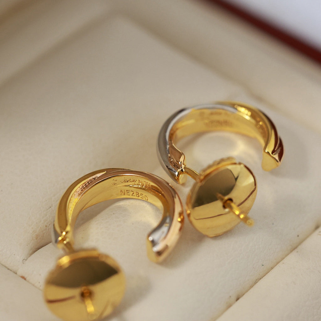 [LUXE JEWELRY] TRINITY ON DIAMOND MINI EARRINGS