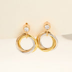 [LUXE JEWELRY] TRINITY ON DIAMOND  EARRINGS