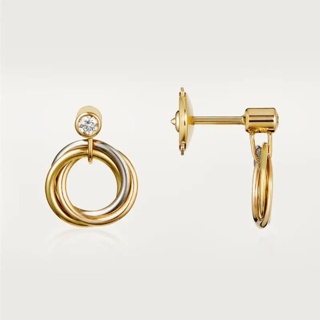 [LUXE JEWELRY] TRINITY ON DIAMOND  EARRINGS