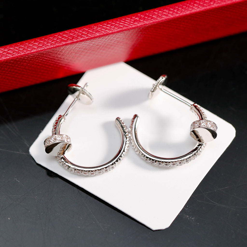[LUXE JEWELRY] JUSTE FULL DIAMOND SMALL EARRINGS