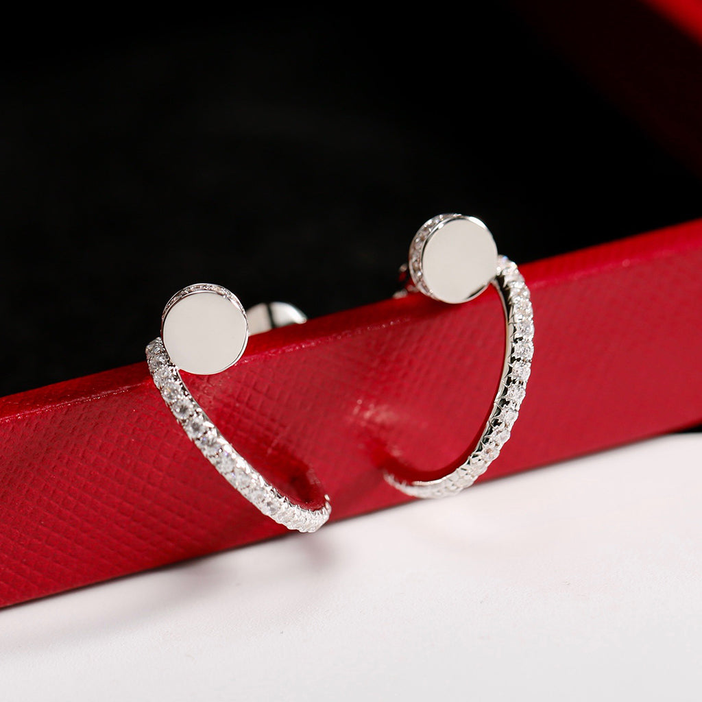 [LUXE JEWELRY] JUSTE FULL DIAMOND SMALL EARRINGS
