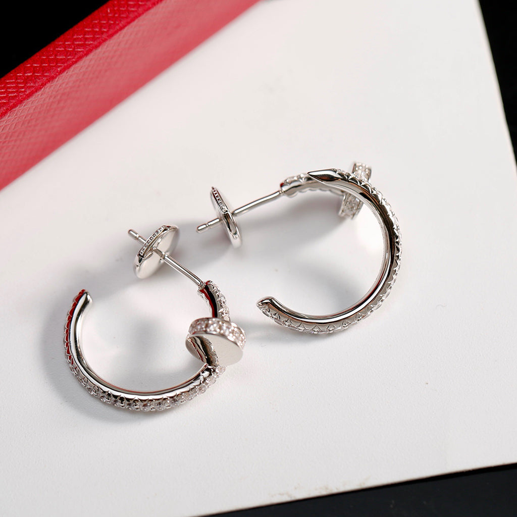 [LUXE JEWELRY] JUSTE FULL DIAMOND SMALL EARRINGS