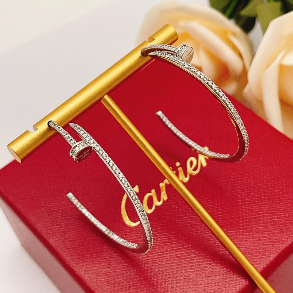 [LUXE JEWELRY] JUSTE FULL DIAMOND LARGE EARRINGS