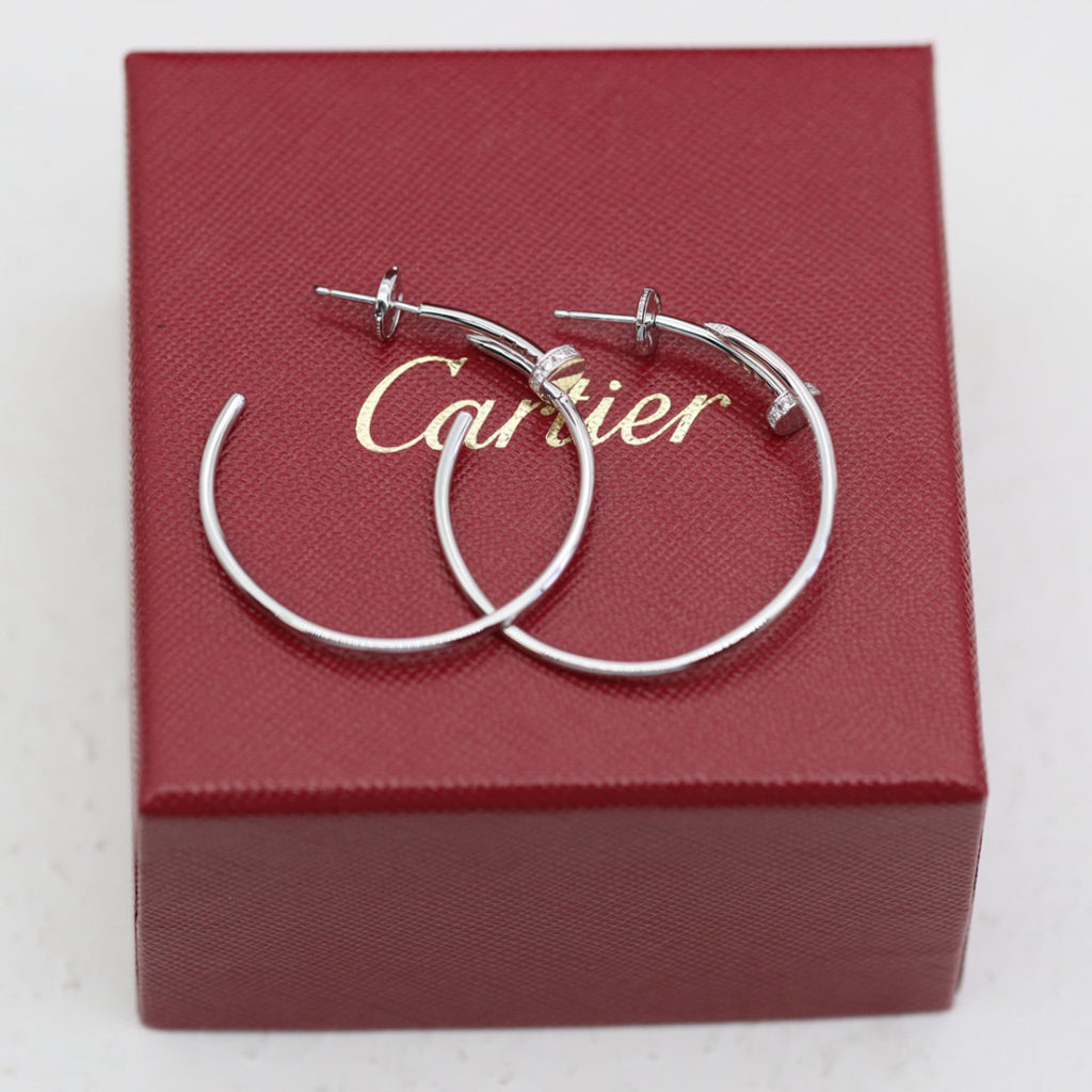 [LUXE JEWELRY] JUSTE HALF DIAMOND LARGE EARRINGS