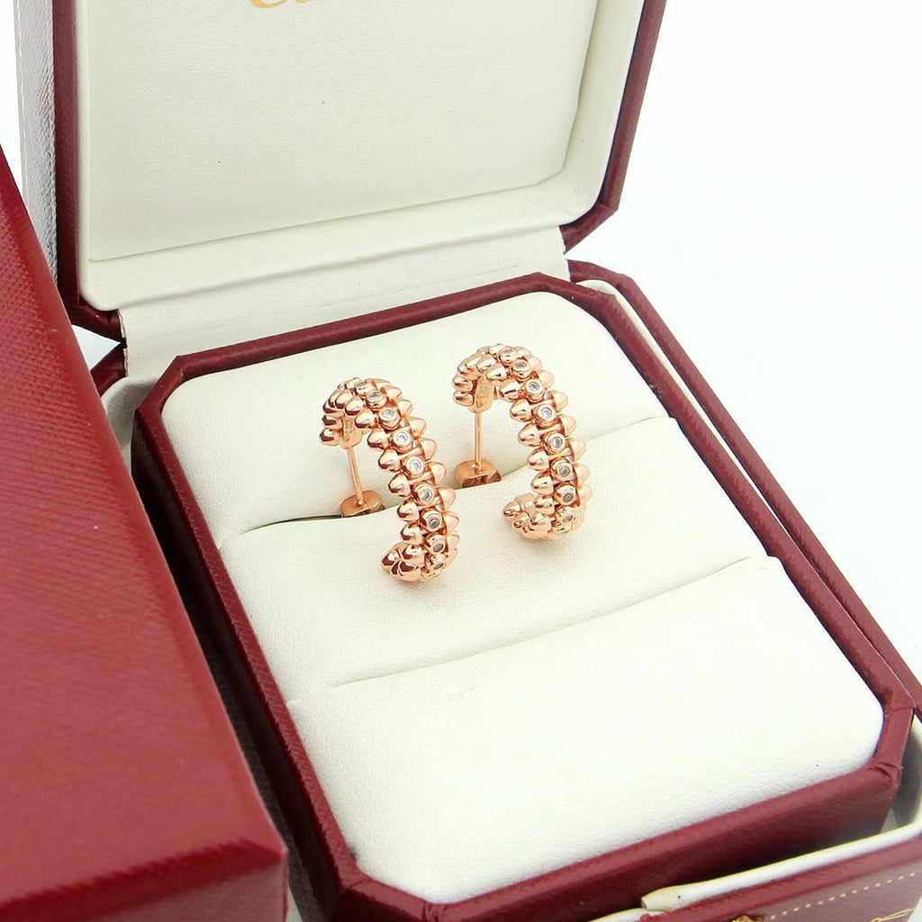 [LUXE JEWELRY] CLASH FULL DIAMOND MEDIUM EARRINGS