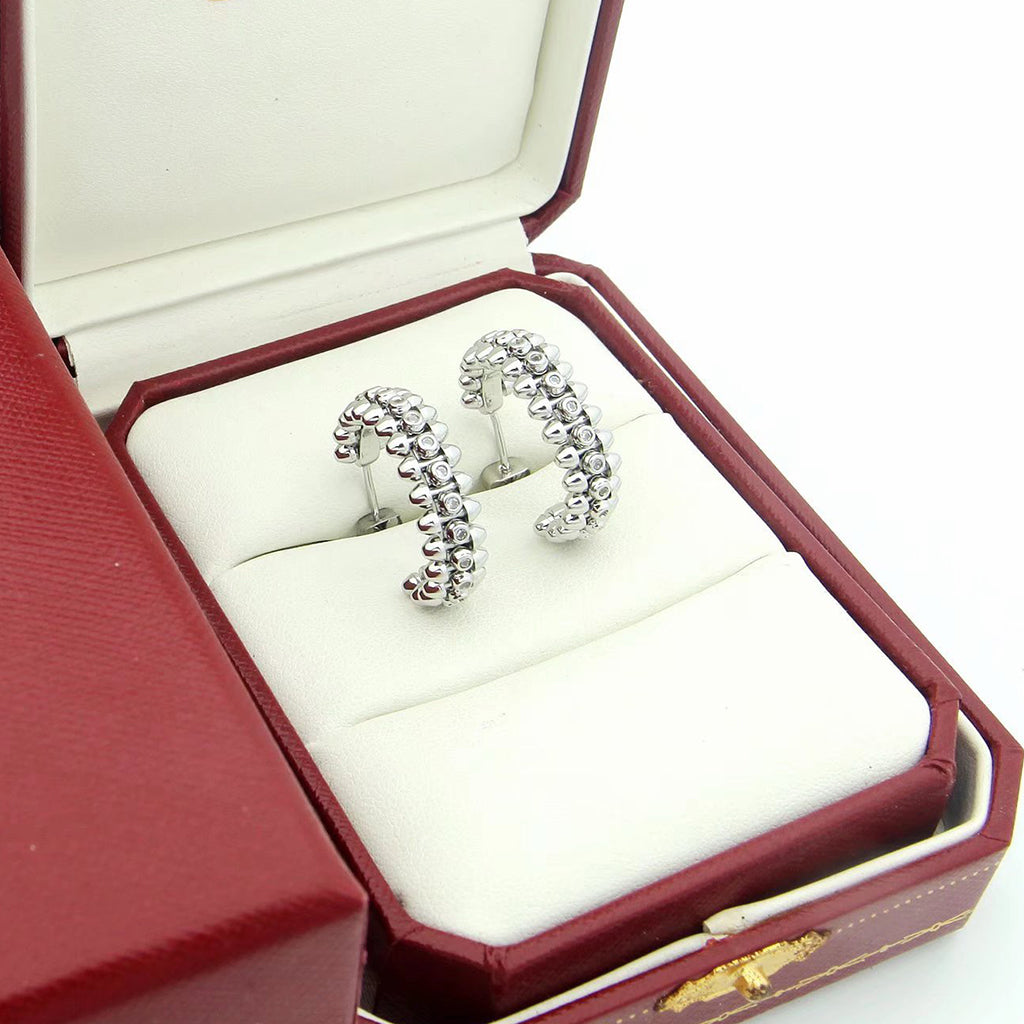 [LUXE JEWELRY] CLASH FULL DIAMOND MEDIUM EARRINGS