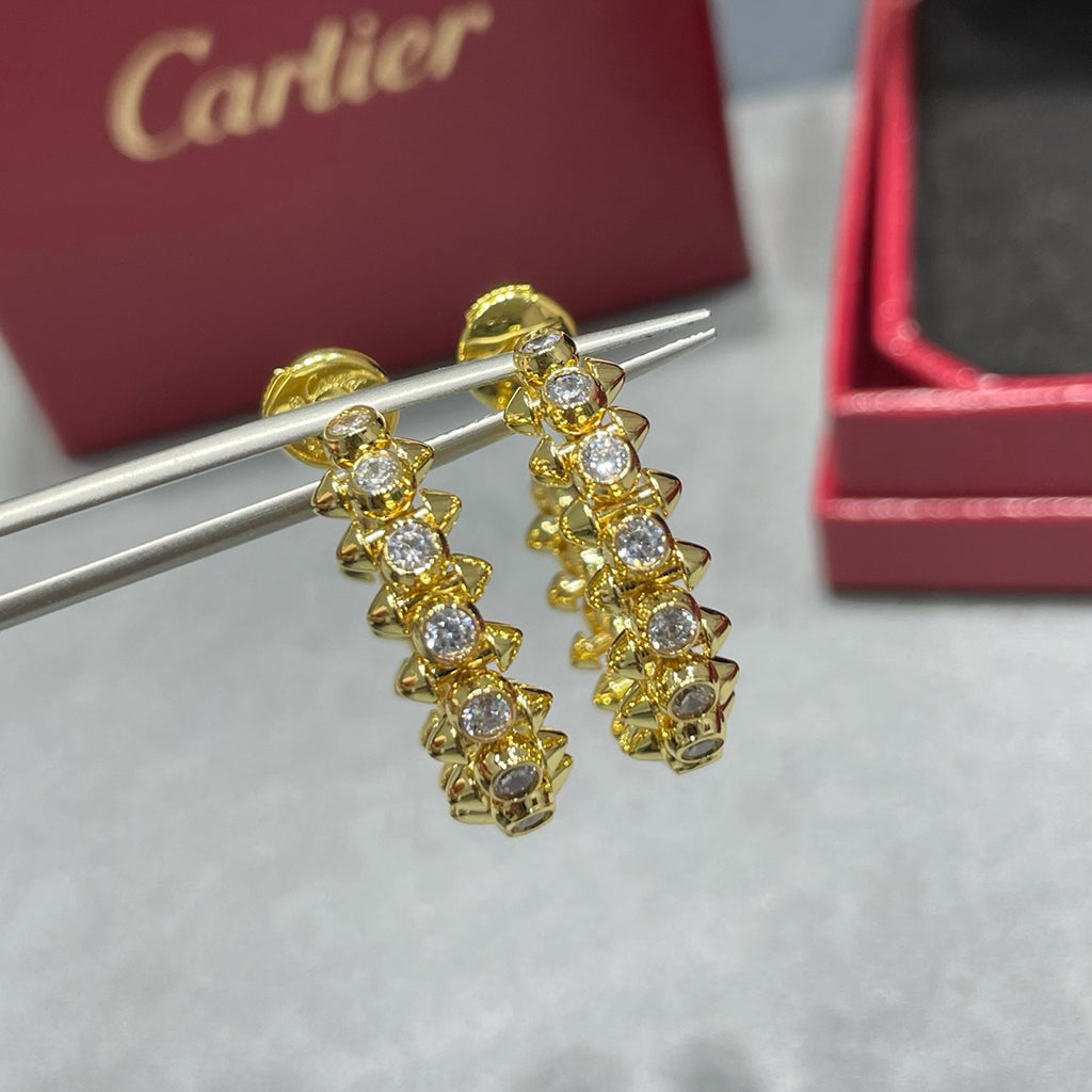 [LUXE JEWELRY] CLASH FULL DIAMOND MEDIUM EARRINGS