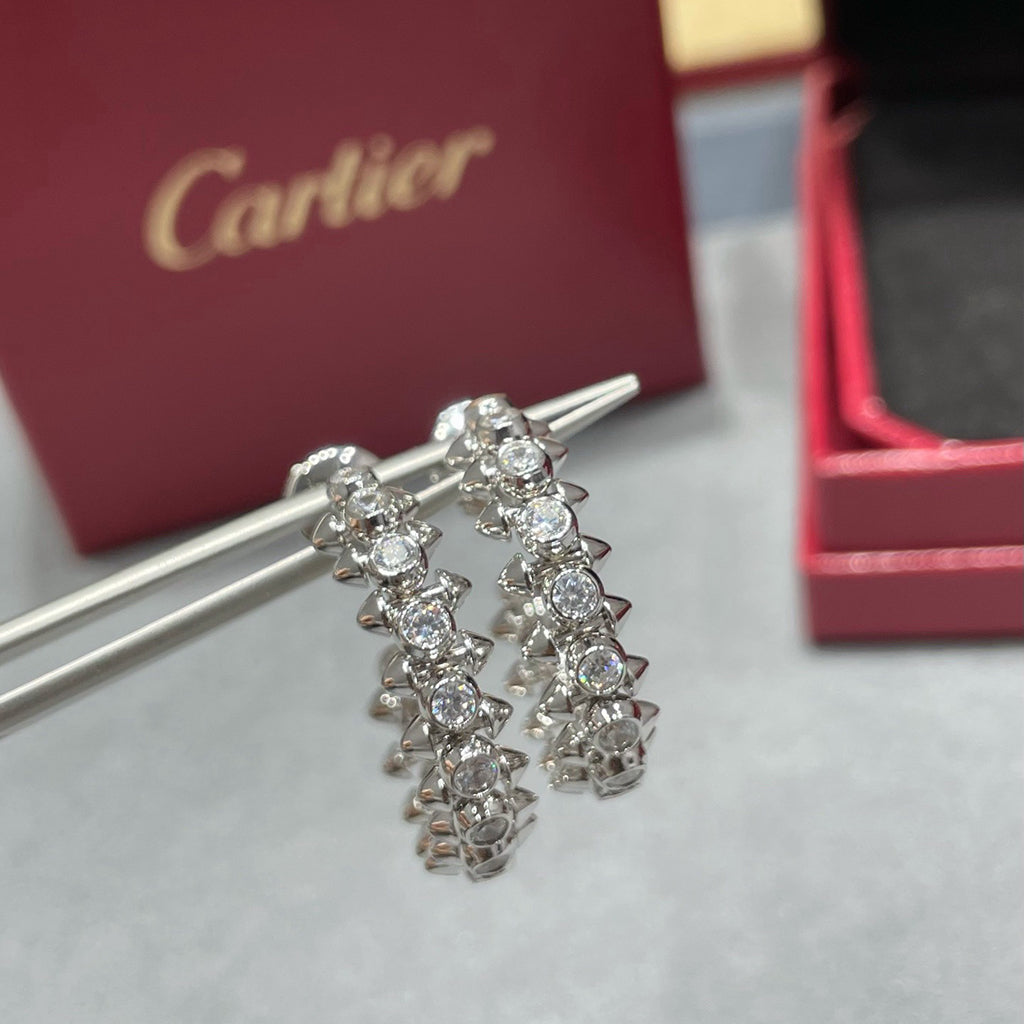 [LUXE JEWELRY] CLASH FULL DIAMOND MEDIUM EARRINGS