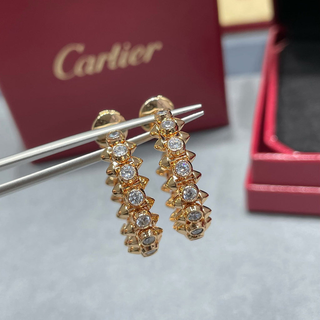 [LUXE JEWELRY] CLASH FULL DIAMOND MEDIUM EARRINGS