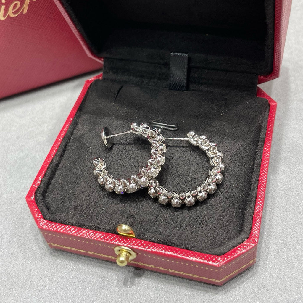 [LUXE JEWELRY] CLASH FULL DIAMOND MEDIUM EARRINGS