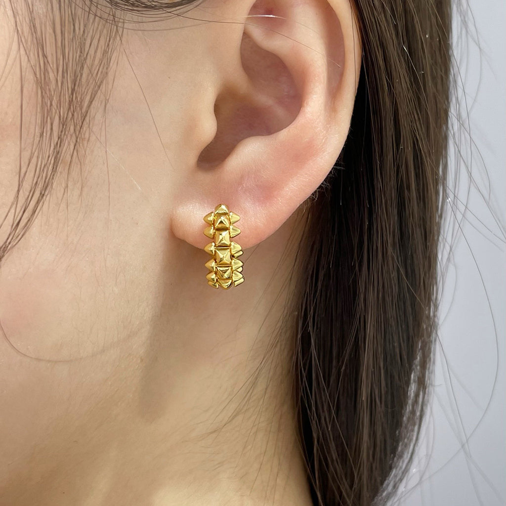 [LUXE JEWELRY] CLASH MINI HOOP EARRINGS