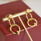 [LUXE JEWELRY] JUSTE NO DIAMOND DOUBLE EARRINGS